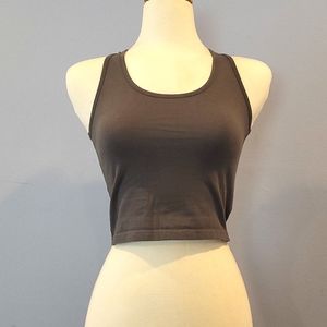 Small Gray Ten Plus Zero Crop Top